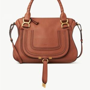Iconic Chloe Marcie Double Carry Bag in Tan